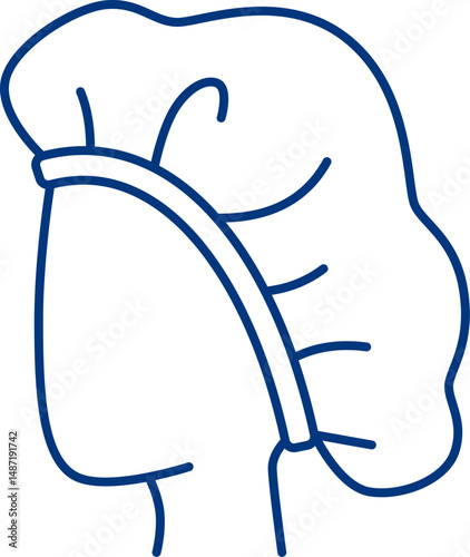 Vector illustration of a nurse cap. Medical professional wearing a nurse's cap. Nursing cap. Dental care. Health care