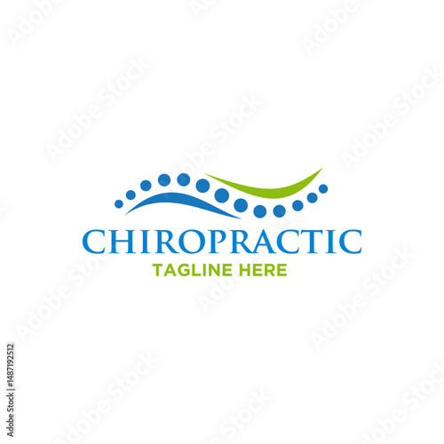 Chiropractic logo, design template. Trendy style, vector eps 10