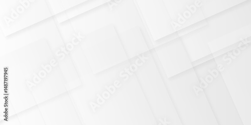 Modern Abstract white and gray triangle technology lines. white light & grey background. Space design concept. Decorative web layout or poster, banner. White grey background vector design.