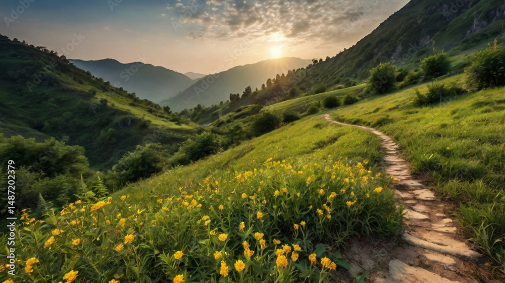 Fototapeta premium beautiful natural scenery background