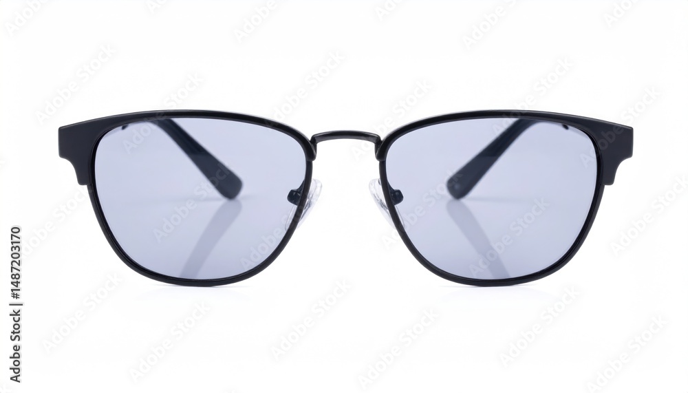 Fototapeta premium Elegant black framed sunglasses showcasing modern design and protective lenses