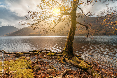 Obraz na płótnie Buttermere lake in Lake District in autumn season. England. UK w salonie