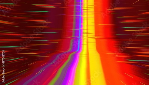 Streaks of light: Futuristic, dynamic, multicolored abstract energy flow