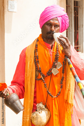 Foto Indigenous Aghori Sadhu, They lived at the cremation place, India
