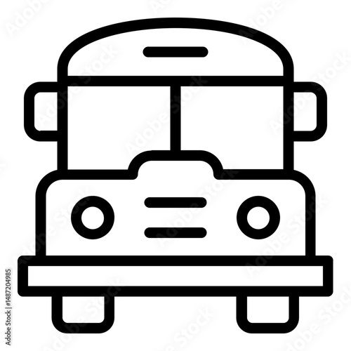 bus school icon line