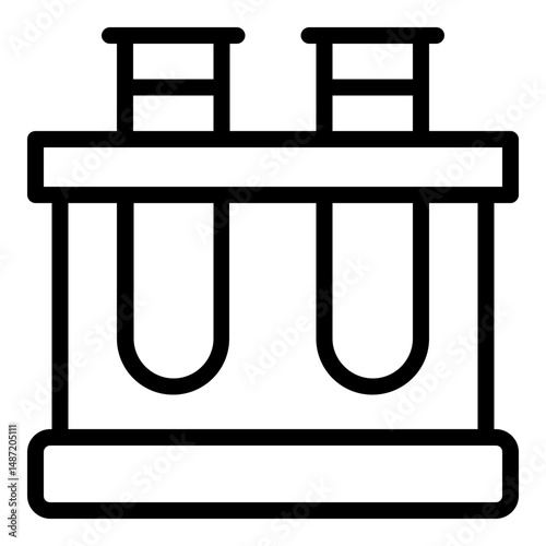 test tube icon line