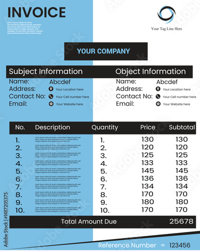Invoice form vector design templates 