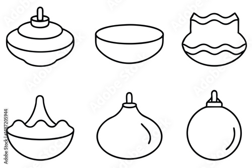 Emesis Basins Clinical Use Line Art