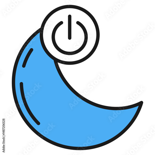 Evening Shutdown Icon For Design Elements