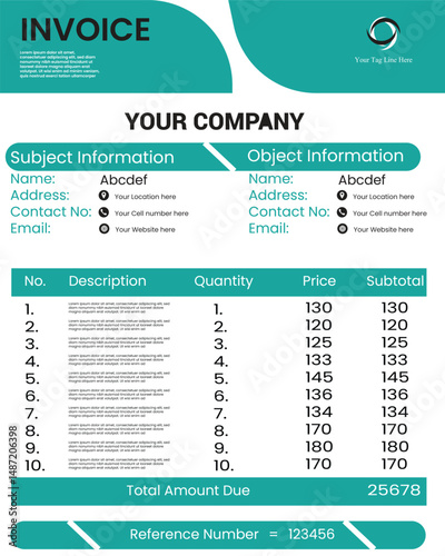 Invoice form vector design templates 