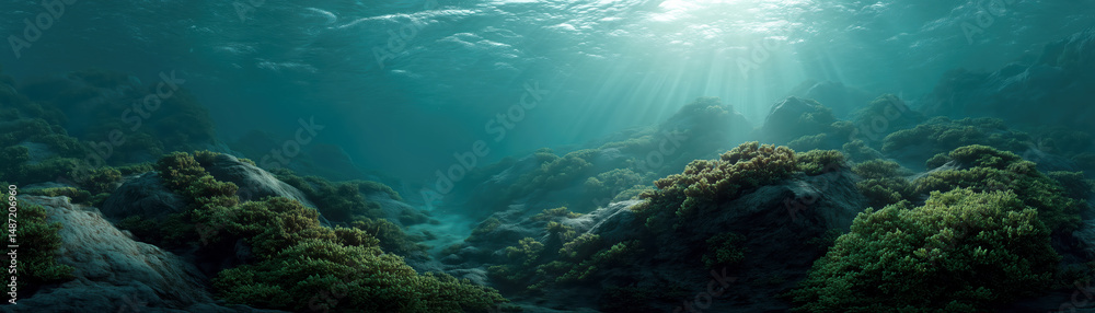 custom made wallpaper toronto digitalFake HDR 360 degree panorama of underwater landscapes a wide angle journey into ocean depths