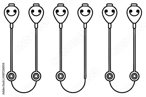 Endoscopes diagnostic equipment Line art