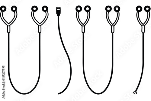 Endoscopes medical tool Line art