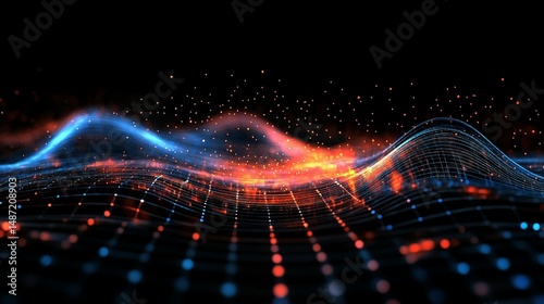 Abstract Digital Waveform