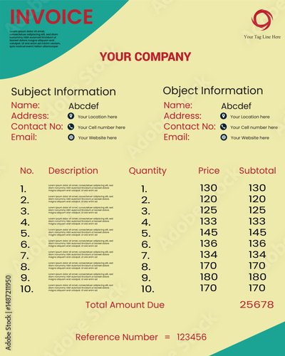 Invoice form vector design templates 
