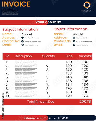 Invoice form vector design templates 