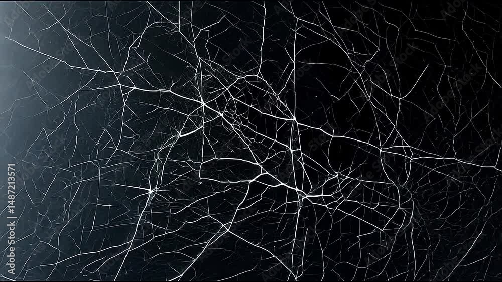 Evolving Splinter Patterns in Cracking Glass Surface Evolving Splinter Patterns in Cracking Glass Surface