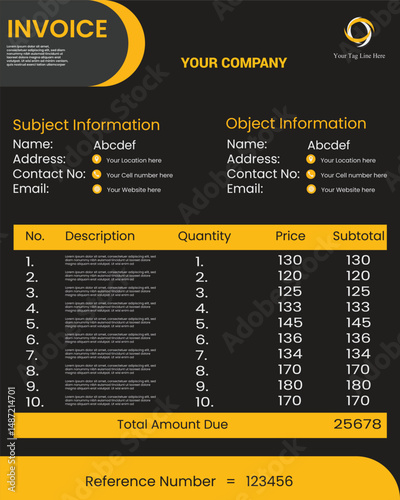 Invoice form vector design templates 