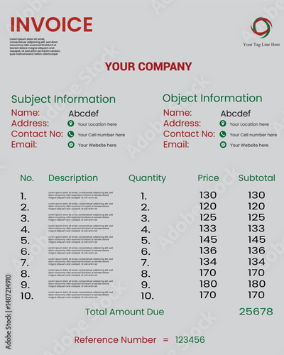 Invoice form vector design templates 