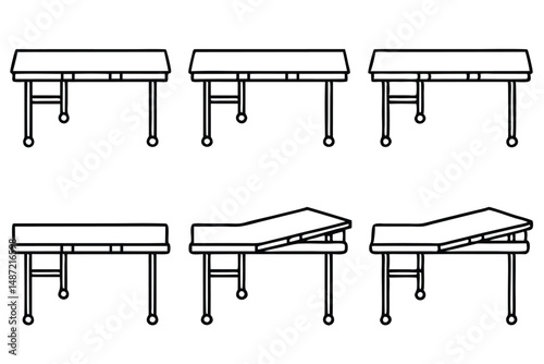 Examination Tables Minimal Style Line Art