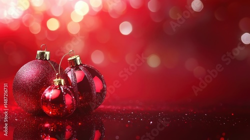Colorful red festive Christmas background