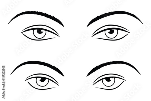 Eyebrow Grooming Beauty Line art