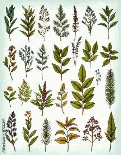 Vintage Botanicals Background