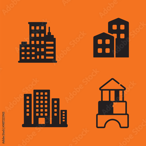 Building icon set 