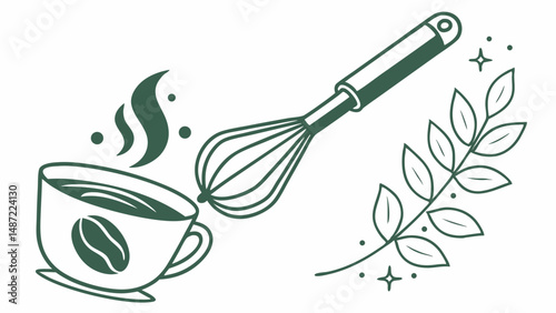 Matcha Moments – Illustrated Green Tea & Whisk Art Collection