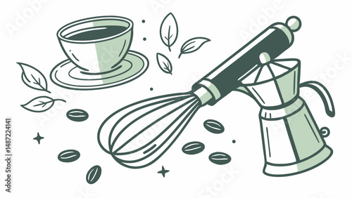 Matcha Moments – Illustrated Green Tea & Whisk Art Collection