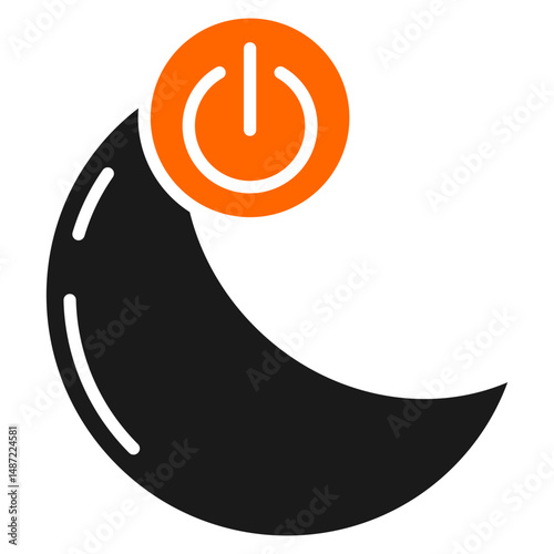 Evening Shutdown Icon For Design Elements