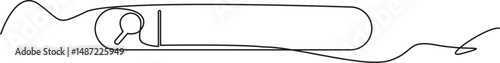 continuous one line drawing of search sign.one line drawing of website search access icon. single line vector illustration of search sign symbol.