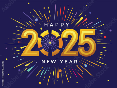 happy new year fireworks celebration 2025