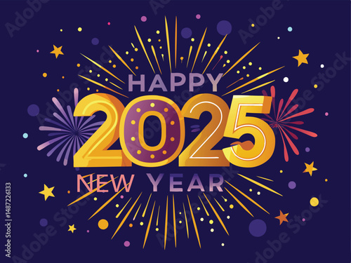 happy new year fireworks celebration 2025