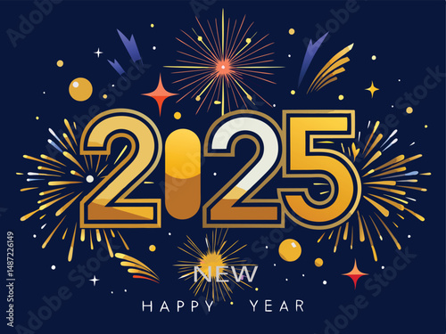 happy new year fireworks celebration 2025
