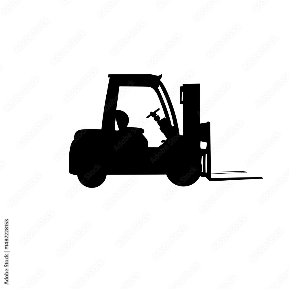 Fototapeta premium forklift silhouette