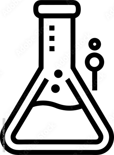 Test tube icon vector, filled flat sign, solid pictogram isolated on white. Laboratory glass symbol illustration.