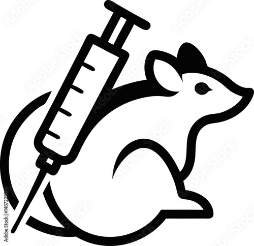 Guinea pig ( Laboratory animals) lab rat icon transparent background . Scientific icon illustration. Fit for science project presentation.