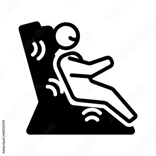 Vector solid icon for Massage chair