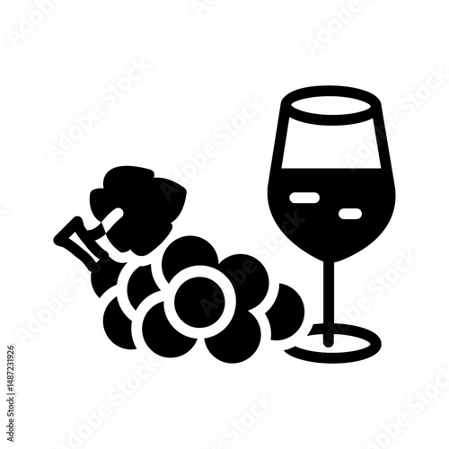 Vector solid icon for Viniculture