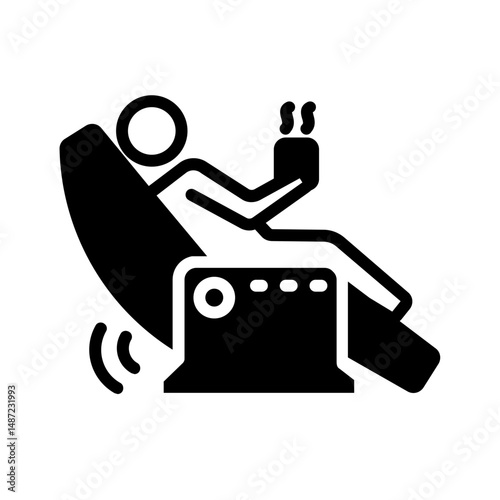 Vector solid icon for Zero gravity chair