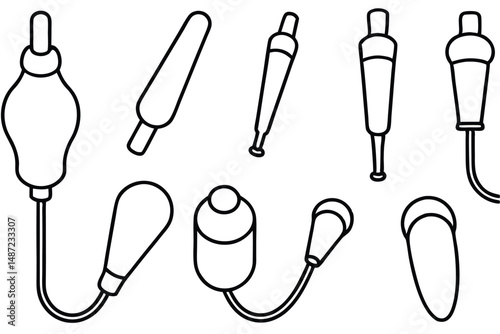 Feeding Tubes Common Challenges Line art