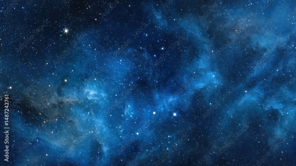 Obraz premium Vast expanse of starry night sky nebulae and cosmic clouds