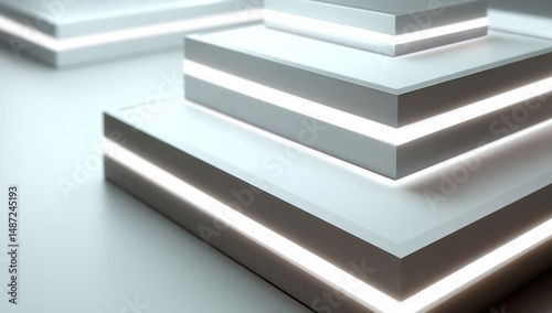 LED wall panel with intricate overlapping light layers, providing a multi-dimensional glow.