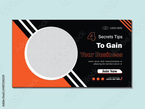 Minimal Business YouTube Thumbnail Layout