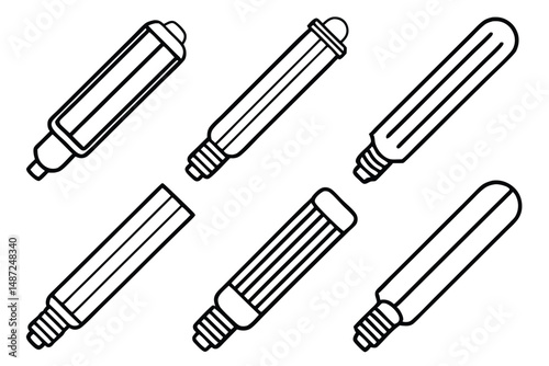 Fluorescent tubes abstract Line art
