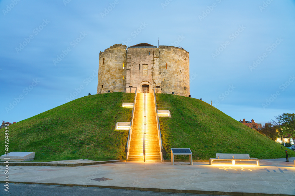 York Castle at dawn in York city. England. UK