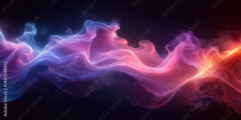 Obraz premium Dynamic abstract form with flowing colors