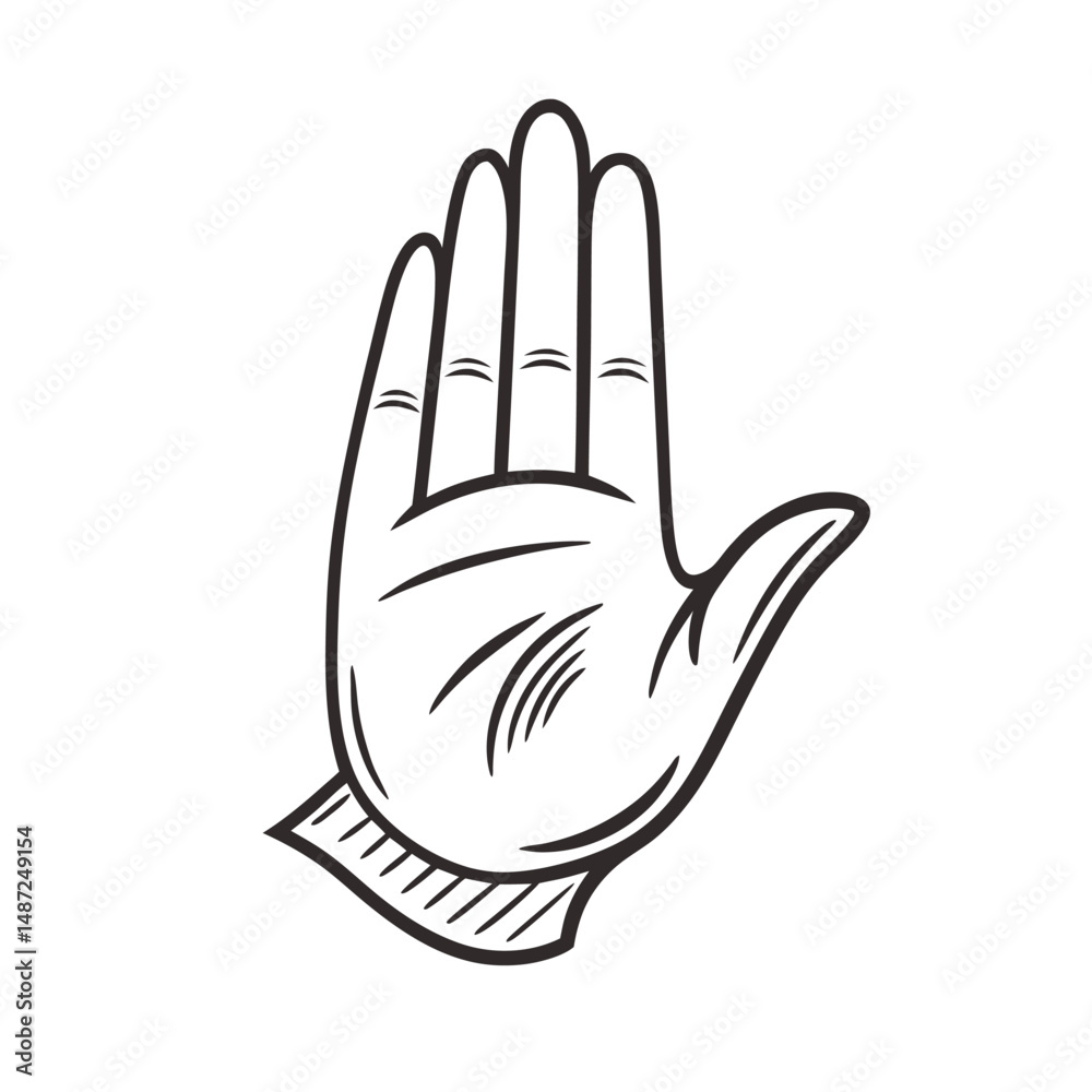 Obraz premium Hand icon vector on white background