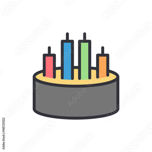 Colorful Cable Wires Illustration For Network Communication Concepts